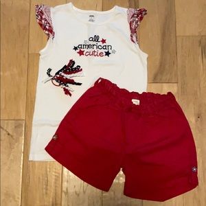 Gymboree 4th of July outfit size 12